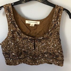 Anthropologie Beaded Bolero
